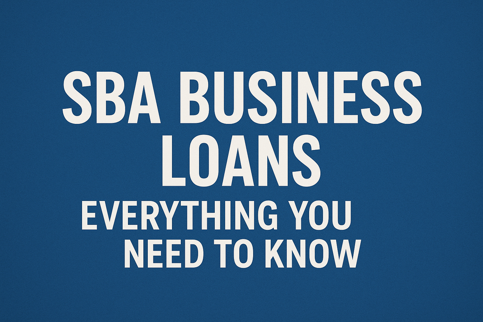 SBA Business Loans