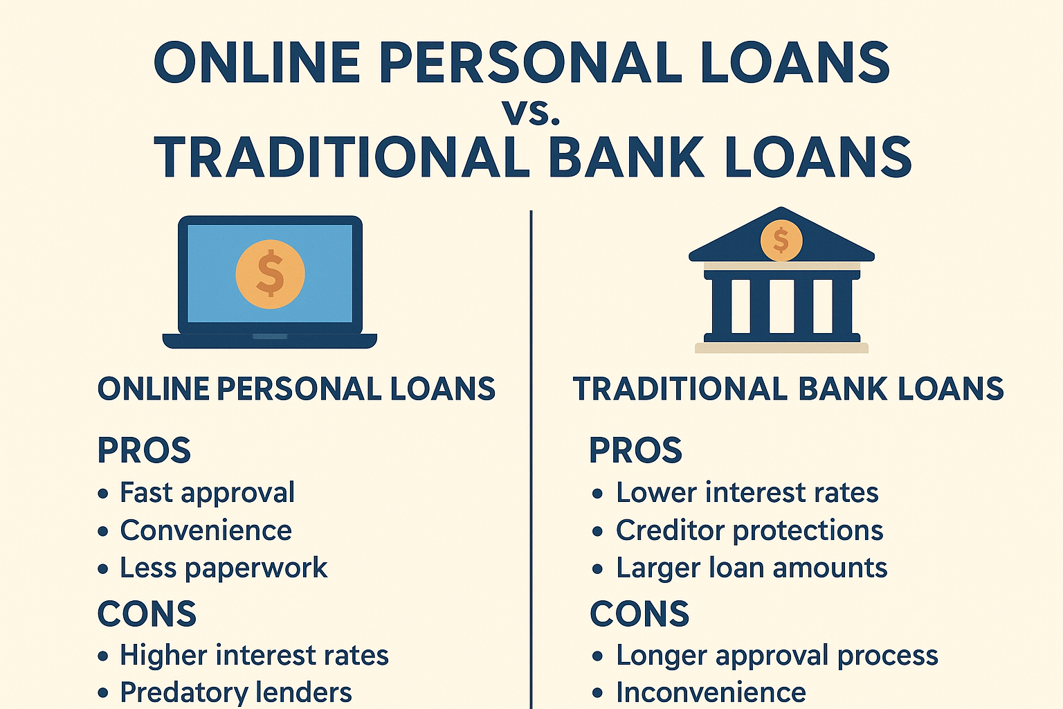 Online Personal Loans vs. Traditional Bank Loans