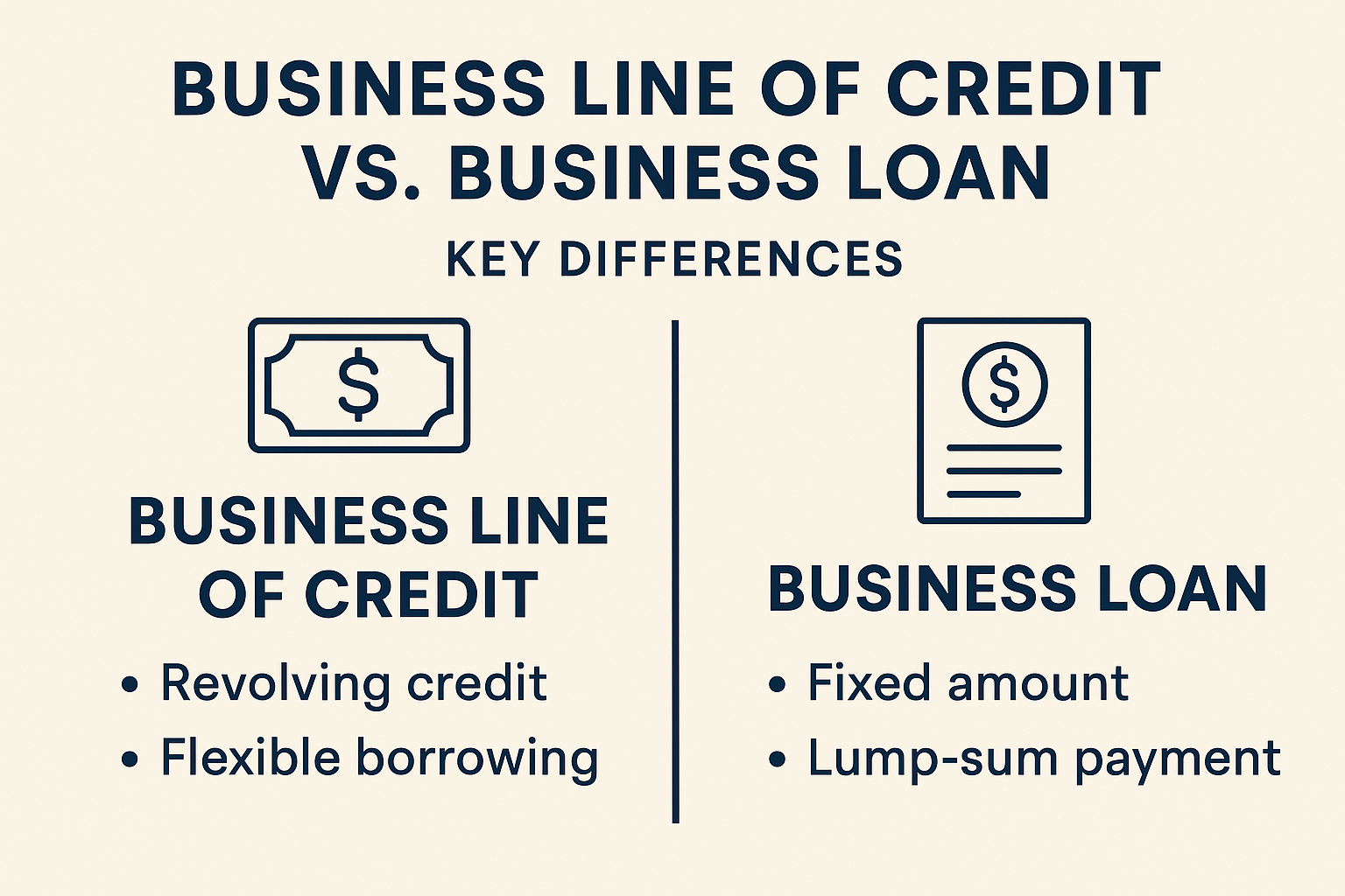Business Line of Credit vs. Business Loan