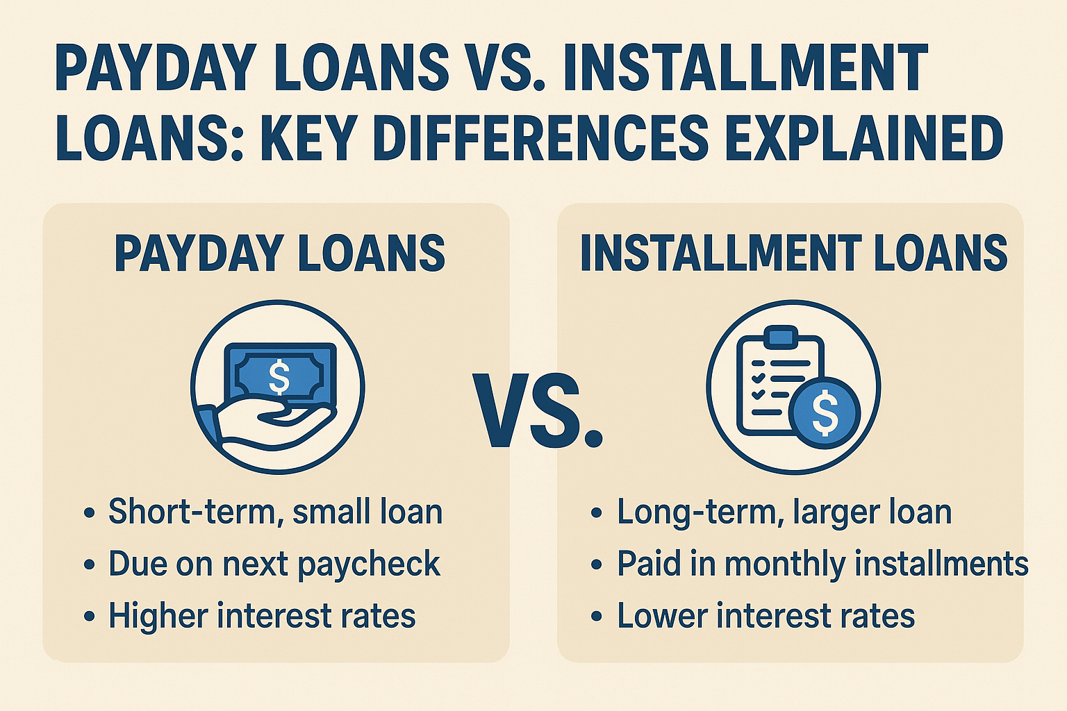 Payday Loans vs. Installment Loans